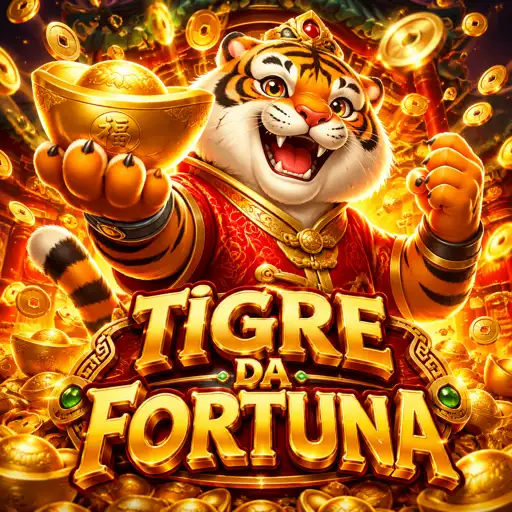 Rodada do Fortune Tiger com o tigre dourado alinhado na linha central
