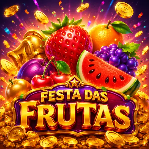 Slot Fruit Party com frutas em grade 7x7 e multiplicadores