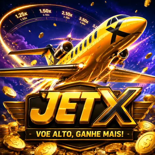 Tela do crash game JetX com jato e multiplicador crescente